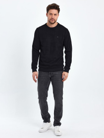 Джемпер Trend Collection модель TC10473BlackSVTRMN Фото