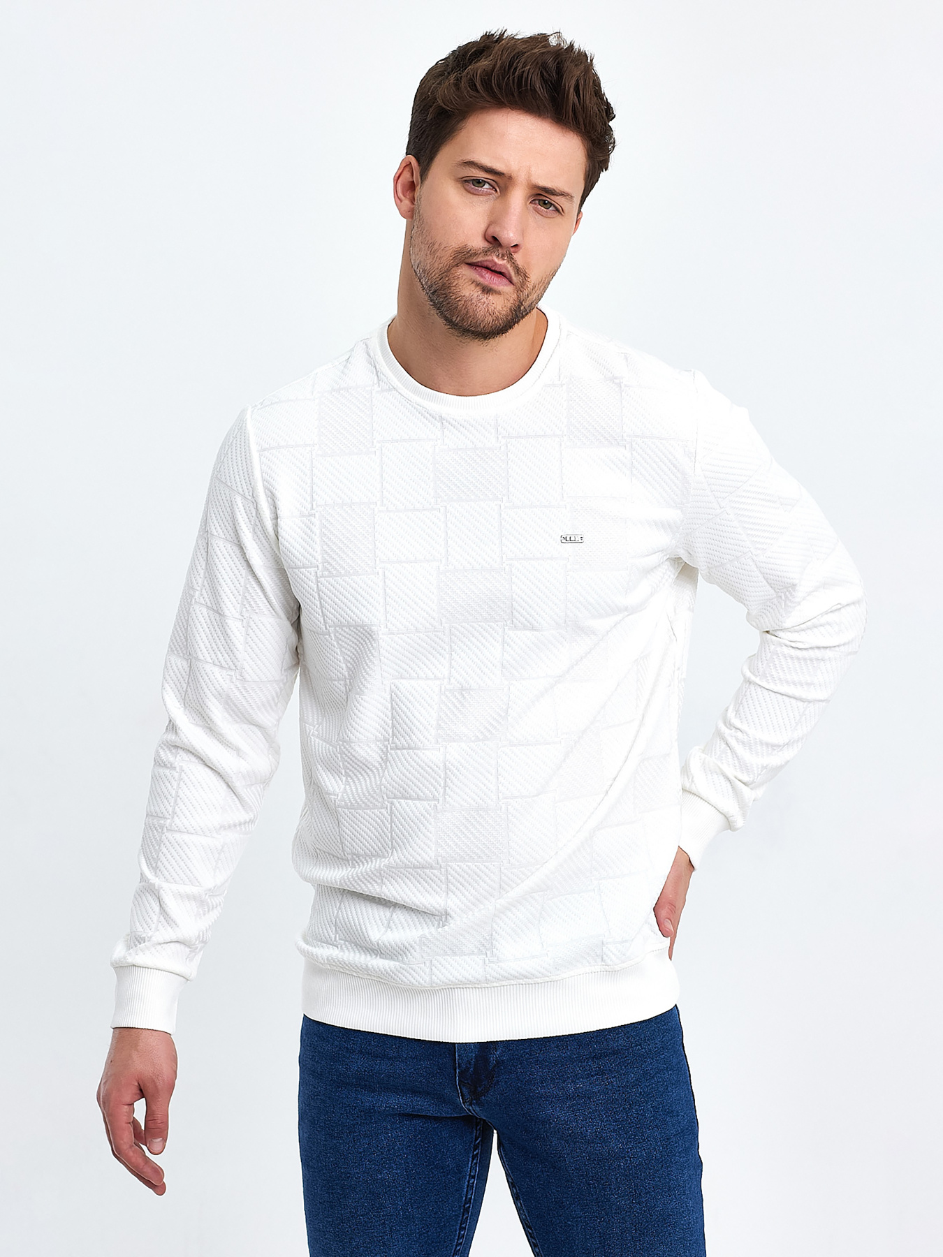 Джемпер Trend Collection модель TC10472WhiteSVTRMN Фото