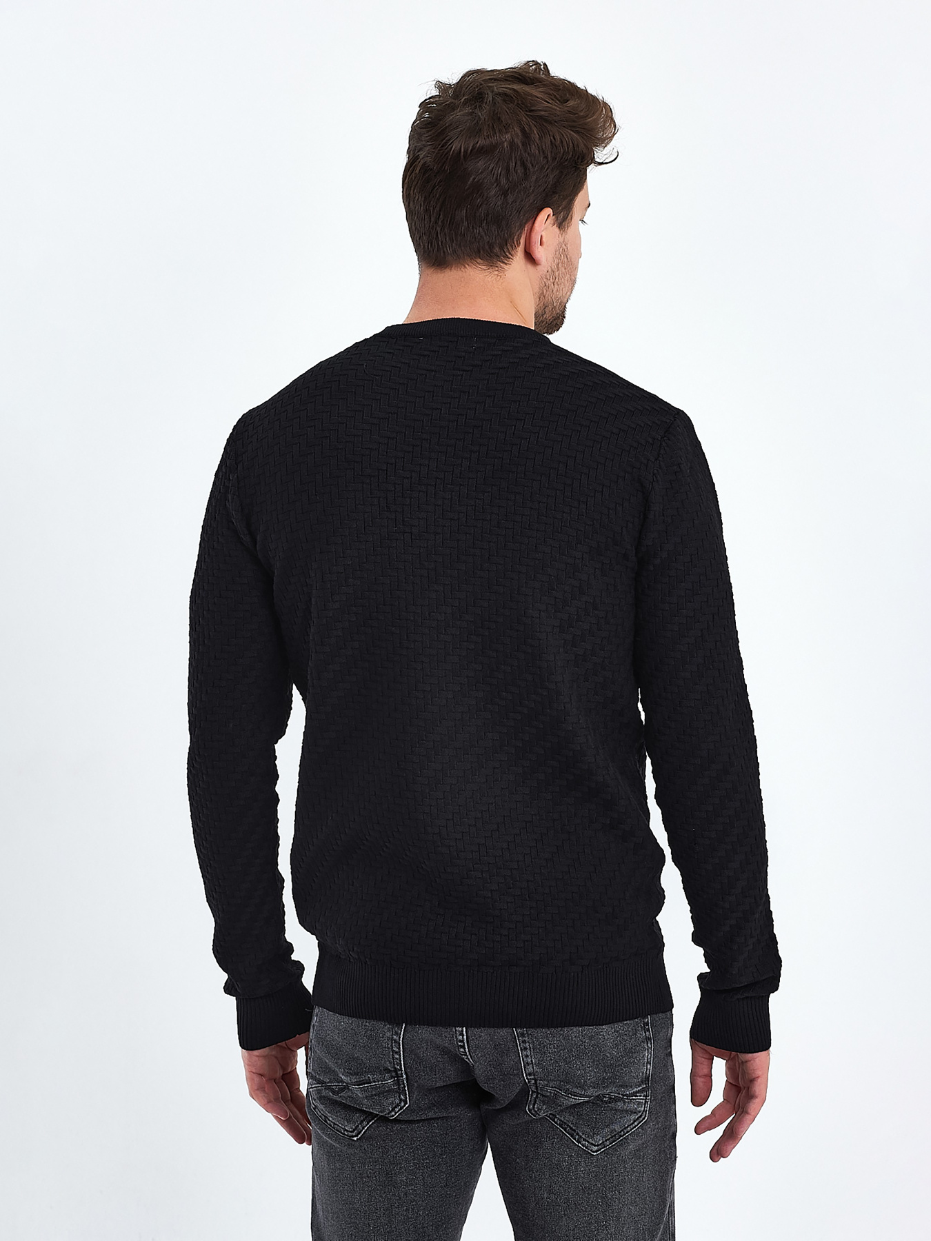 Джемпер Trend Collection модель TC10468BlackSVTRMN Фото