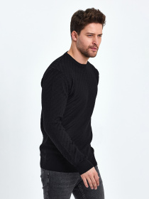 Джемпер Trend Collection модель TC10468BlackSVTRMN Фото