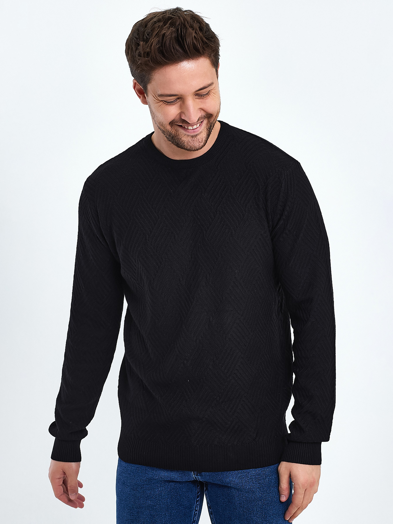 Джемпер Trend Collection модель TC10395BlackSVTRMN Фото