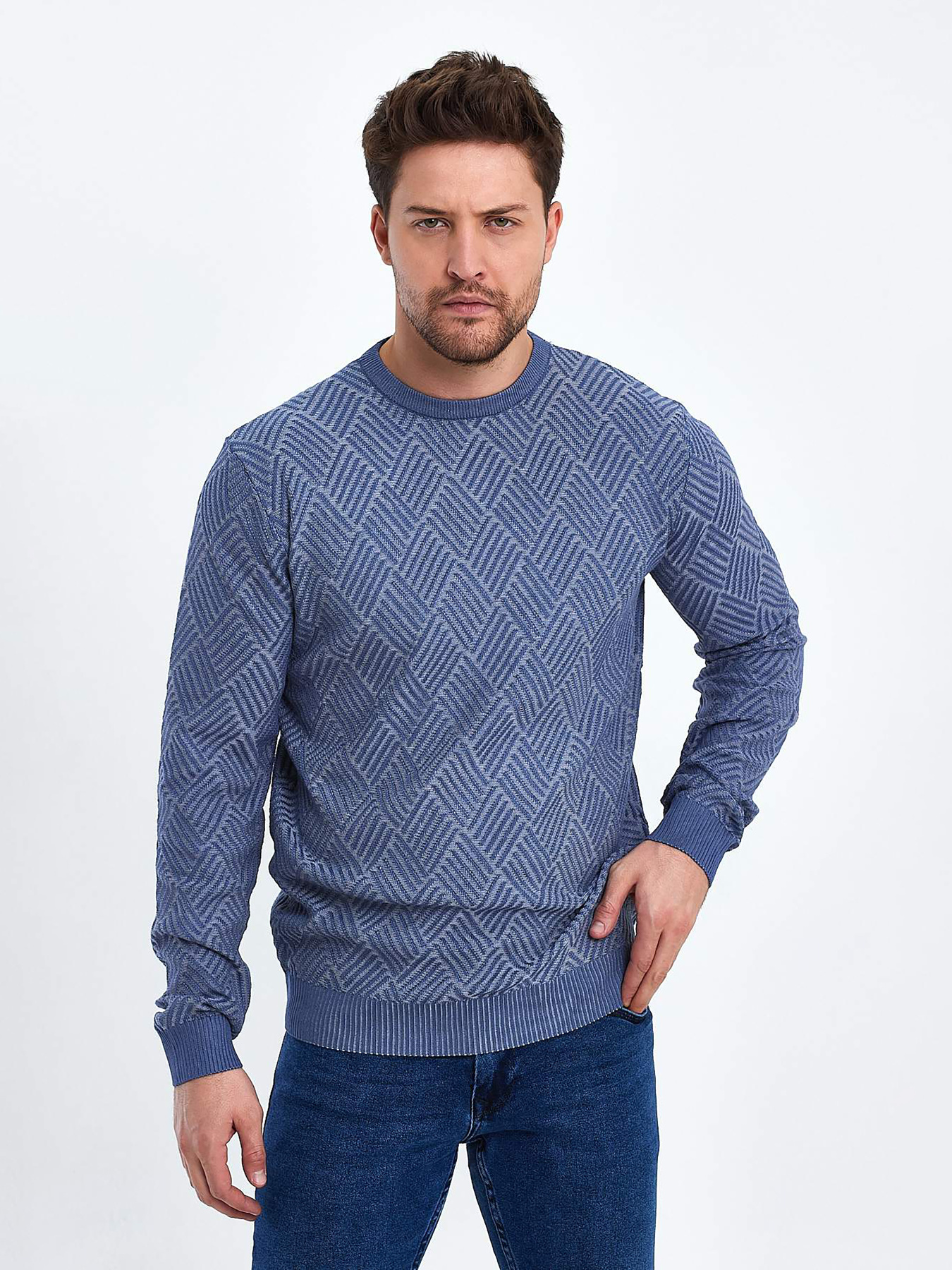 Джемпер Trend Collection модель TC10393LightBlueSVTRMN Фото