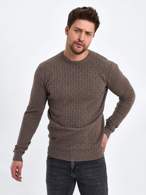 Джемпер Trend Collection модель TC10391BrownSVTRMN Джемпер Trend Collection модель TC10391BrownSVTRMN Фото