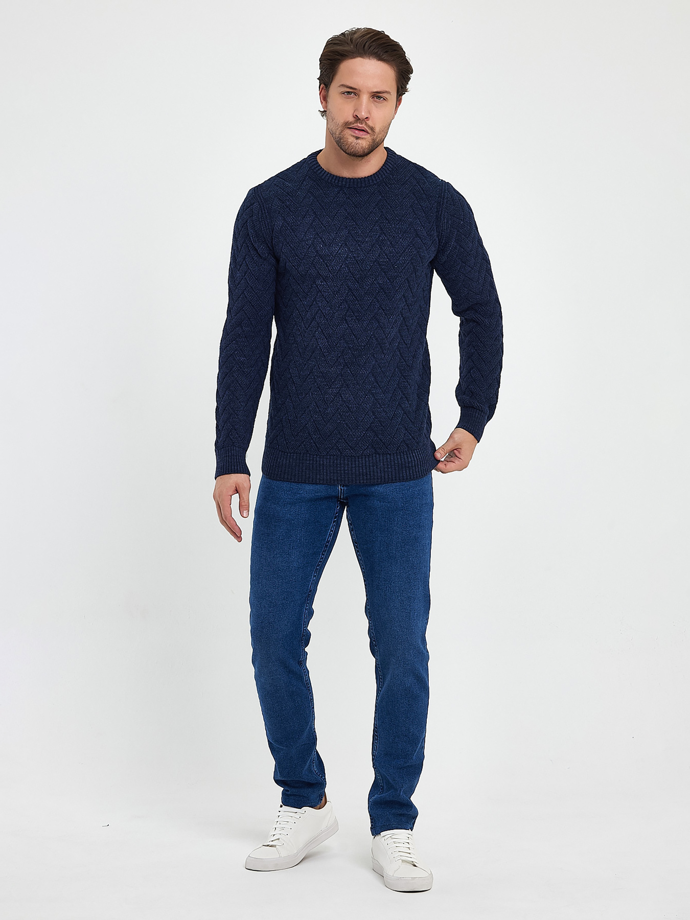 Джемпер Trend Collection модель TC10215BlueSVTRMN Джемпер Trend Collection модель TC10215BlueSVTRMN Фото