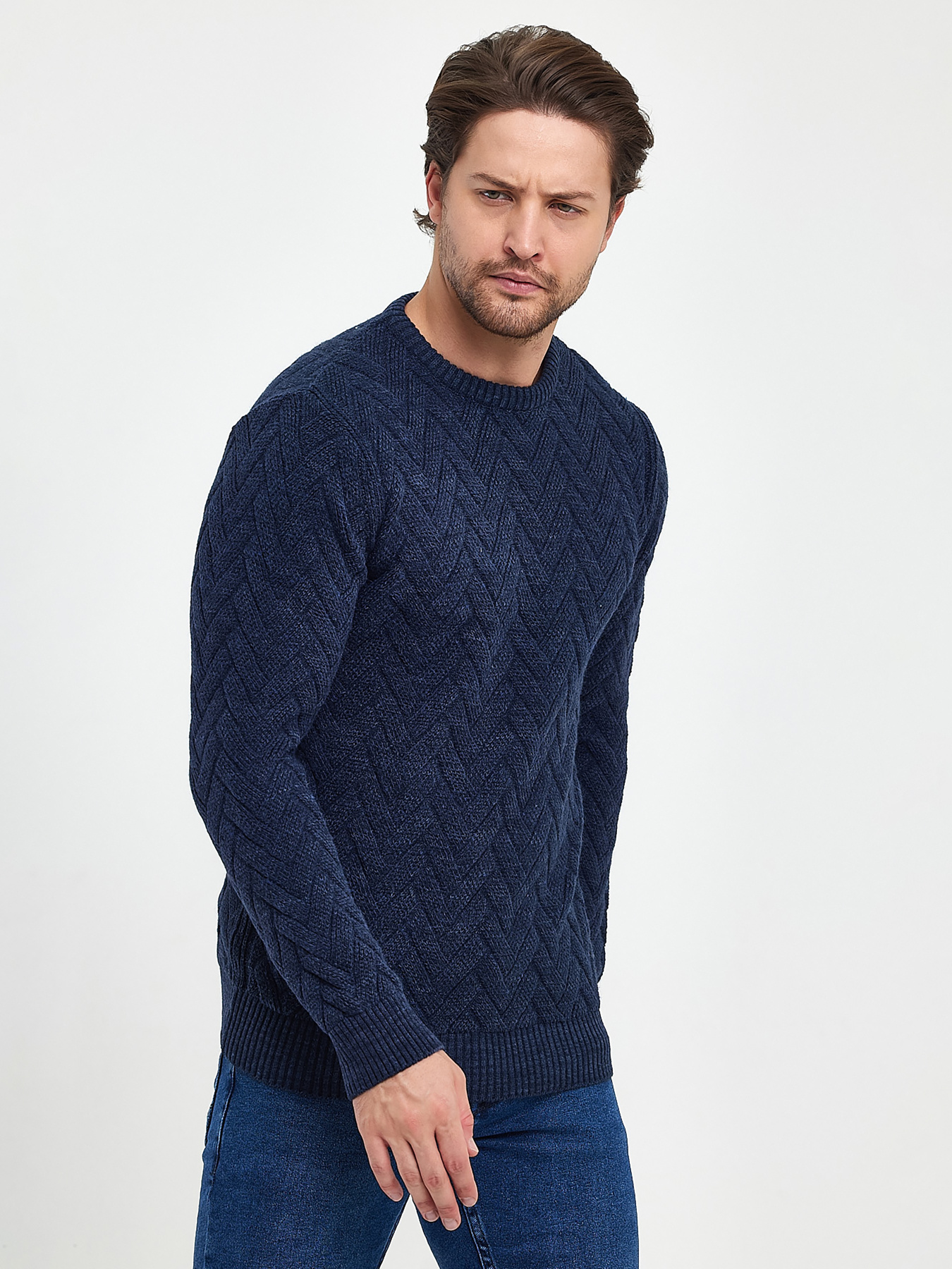 Джемпер Trend Collection модель TC10215BlueSVTRMN Джемпер Trend Collection модель TC10215BlueSVTRMN Фото