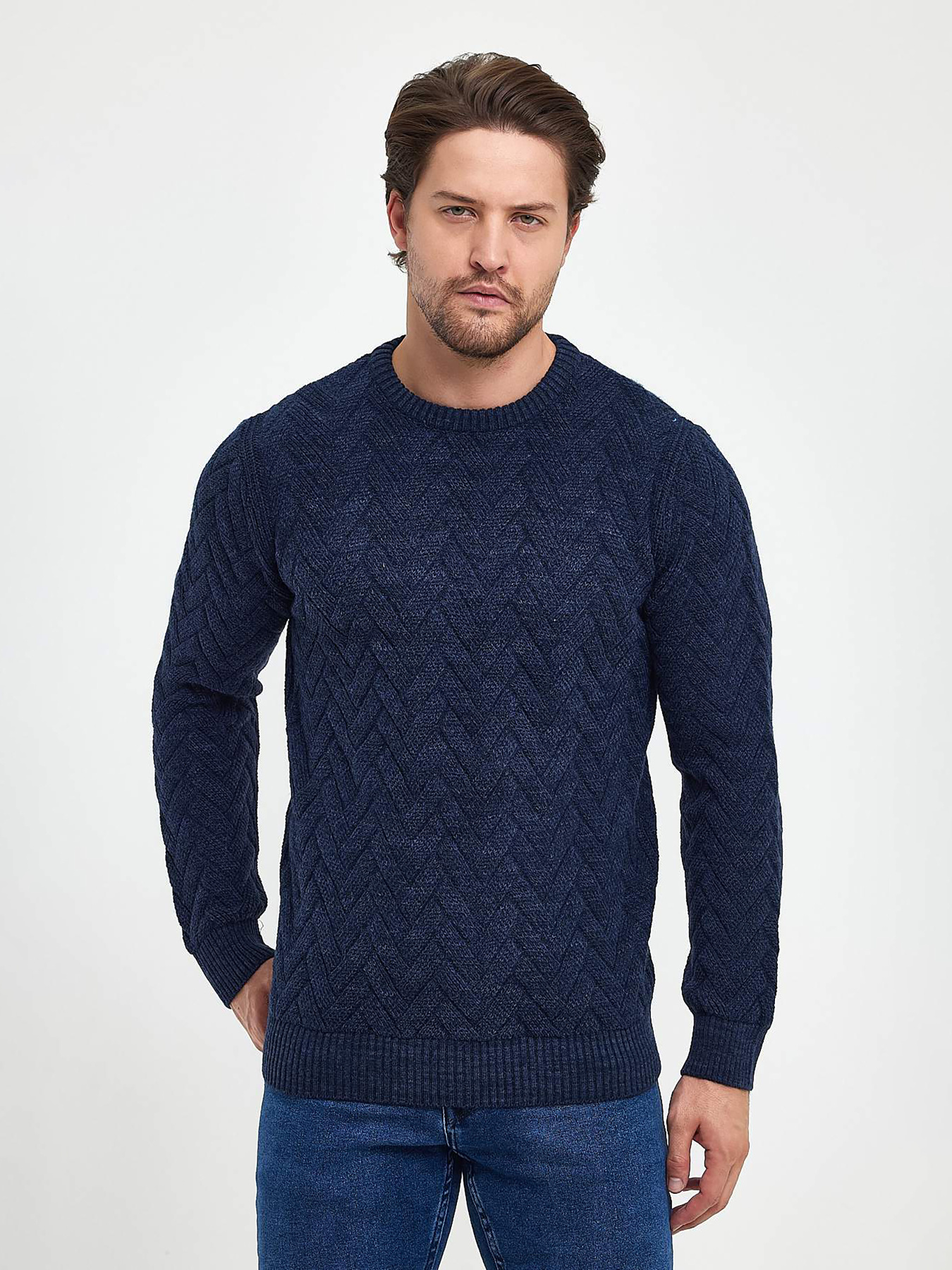 Джемпер Trend Collection модель TC10215BlueSVTRMN Джемпер Trend Collection модель TC10215BlueSVTRMN Фото