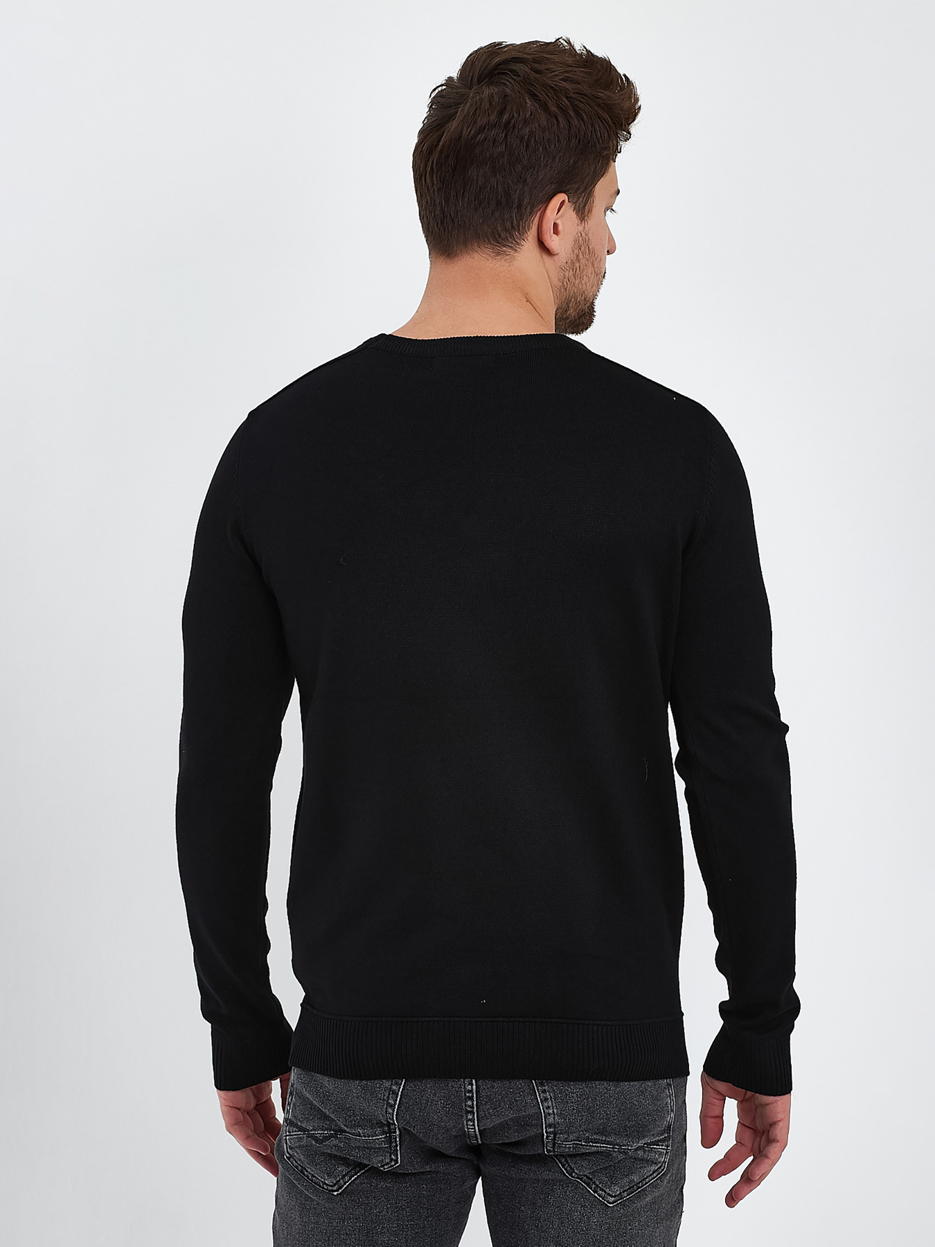 Джемпер Trend Collection модель TC10167BlackSVTRMN Фото