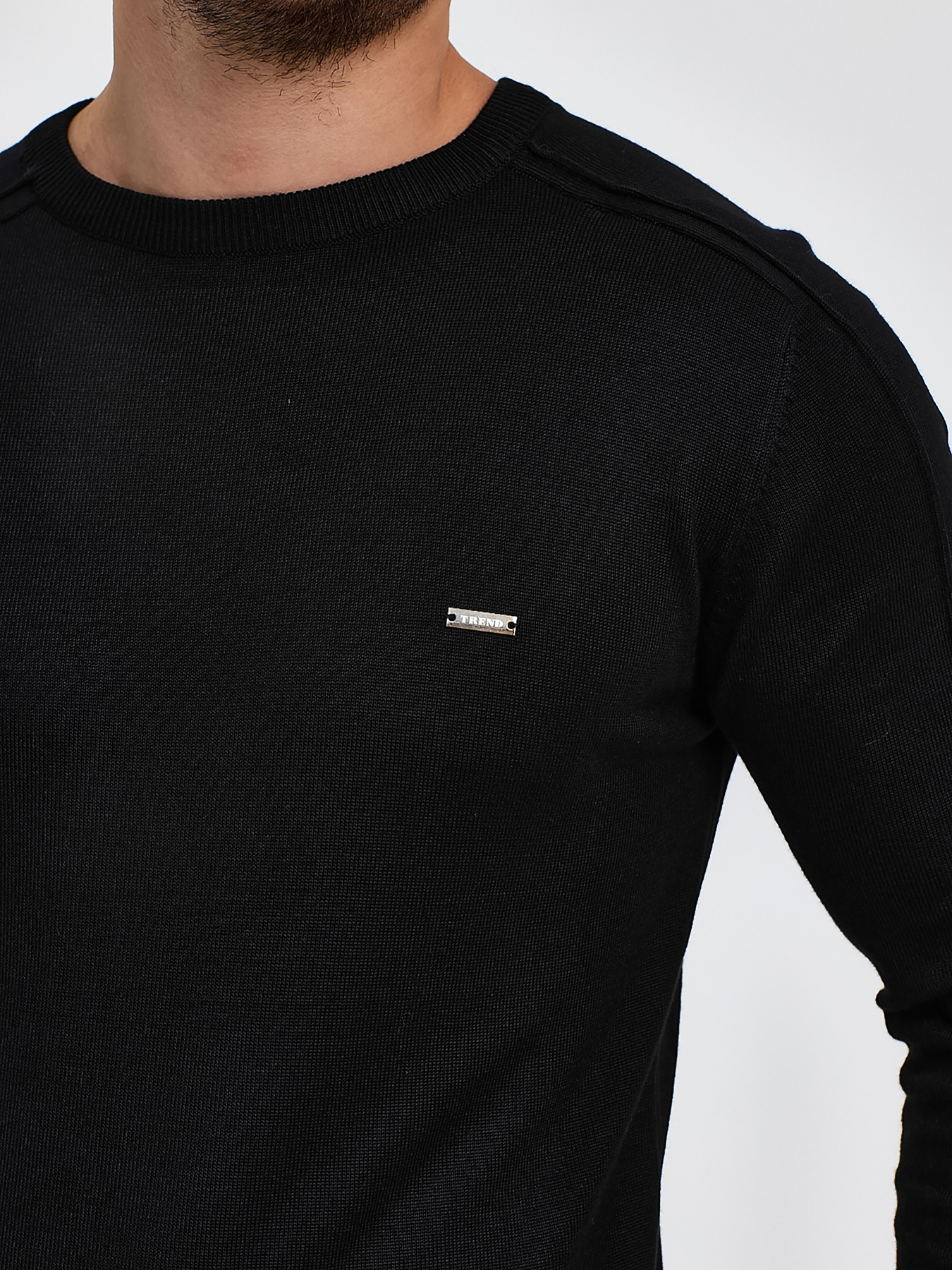 Джемпер Trend Collection модель TC10167BlackSVTRMN Фото