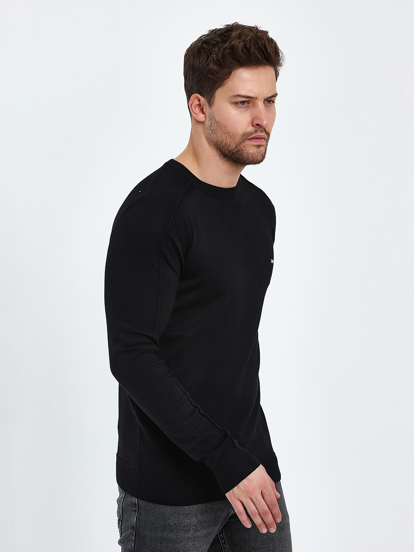 Джемпер Trend Collection модель TC10167BlackSVTRMN Фото