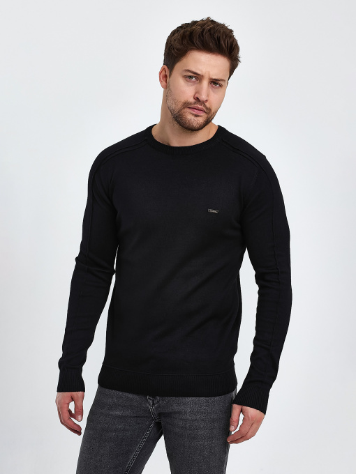 Джемпер Trend Collection модель TC10167BlackSVTRMN Фото