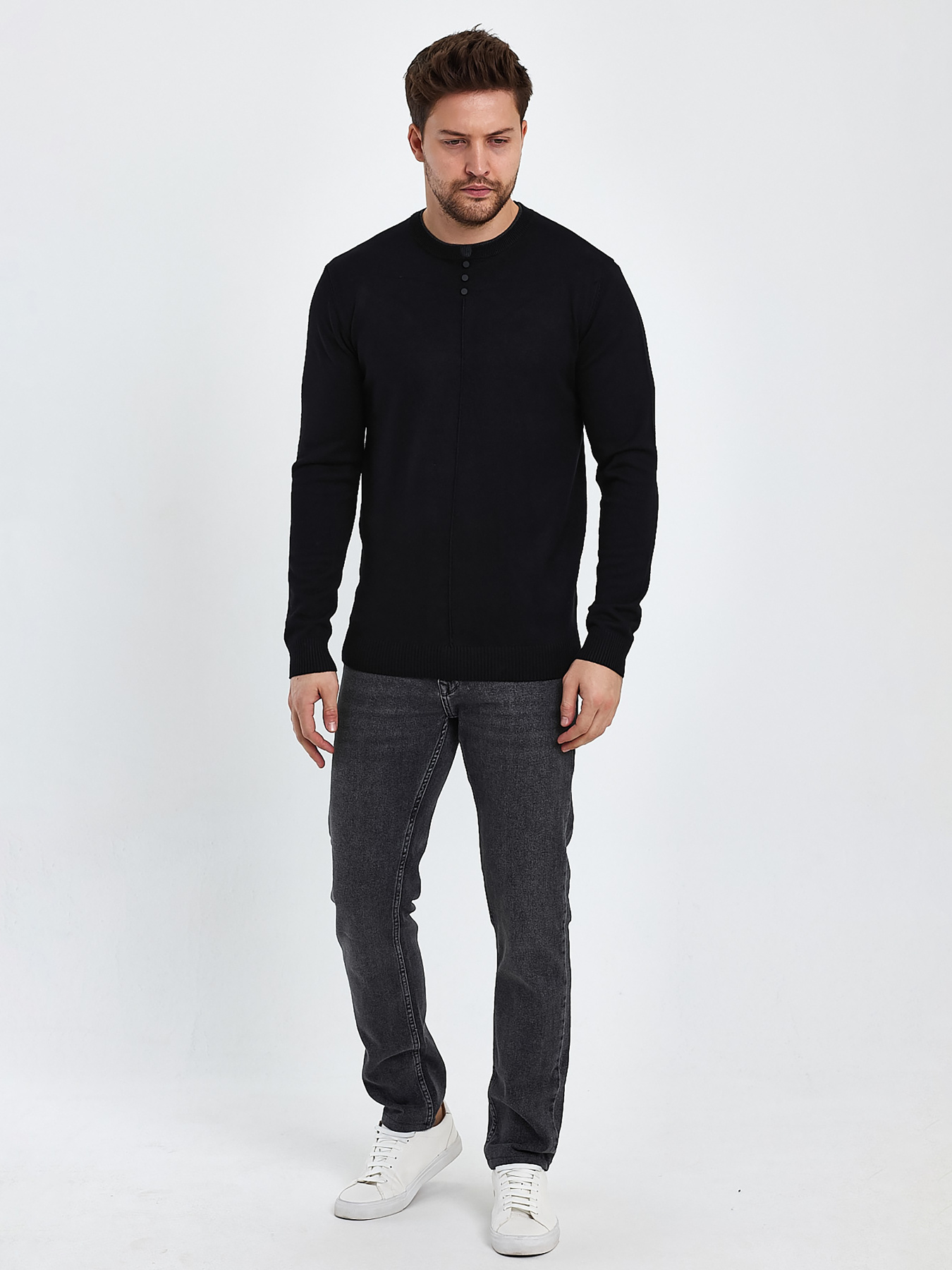 Джемпер Trend Collection модель TC10163BlackSVTRMN Фото