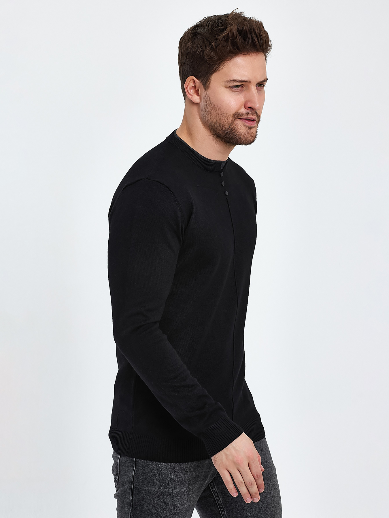 Джемпер Trend Collection модель TC10163BlackSVTRMN Фото