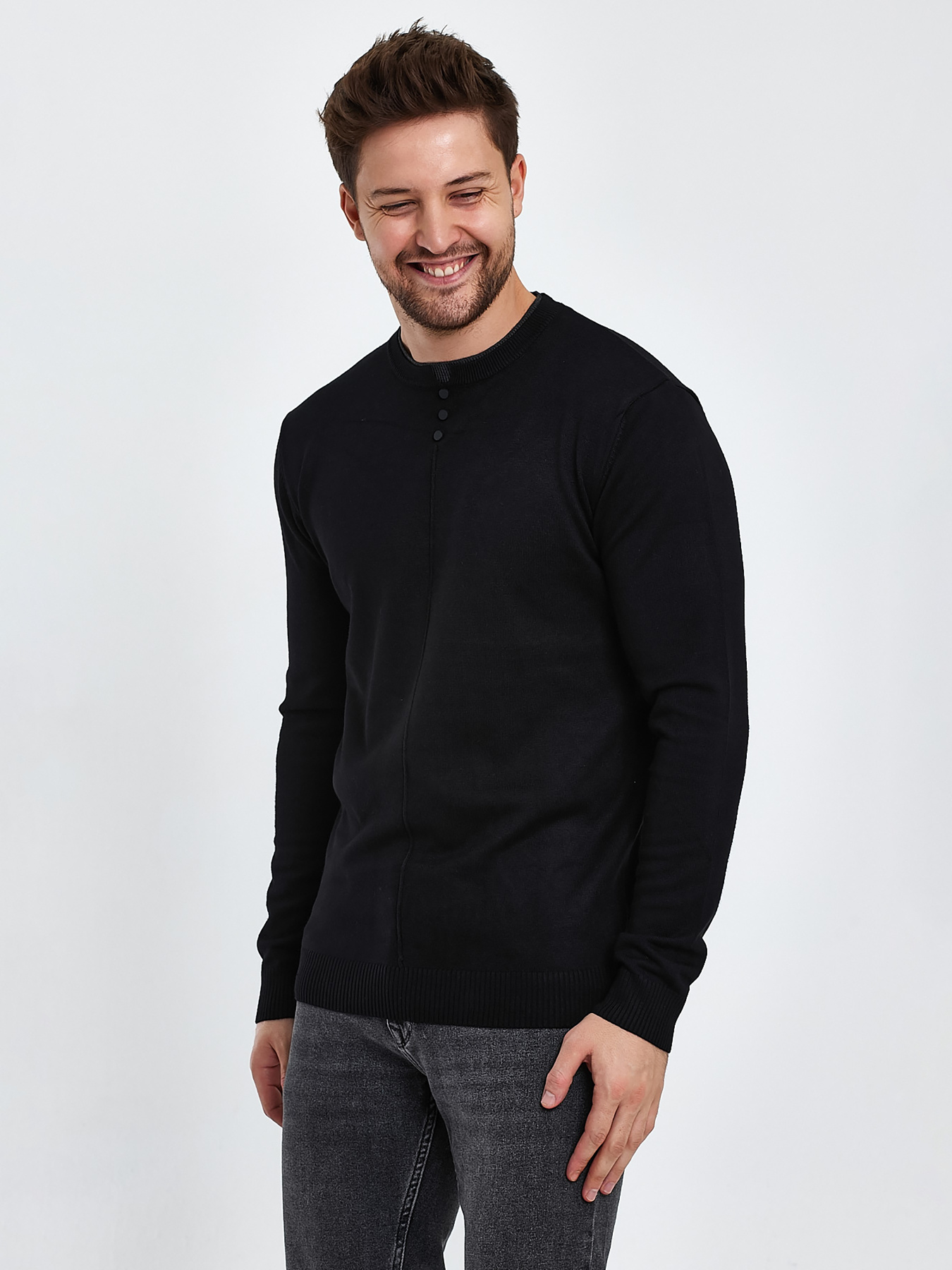 Джемпер Trend Collection модель TC10163BlackSVTRMN Фото