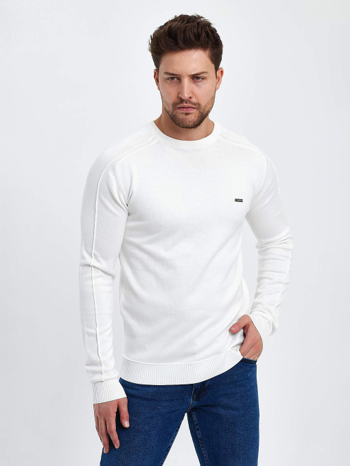 Джемпер Trend Collection модель TC10160WhiteSVTRMN Джемпер Trend Collection модель TC10160WhiteSVTRMN Фото