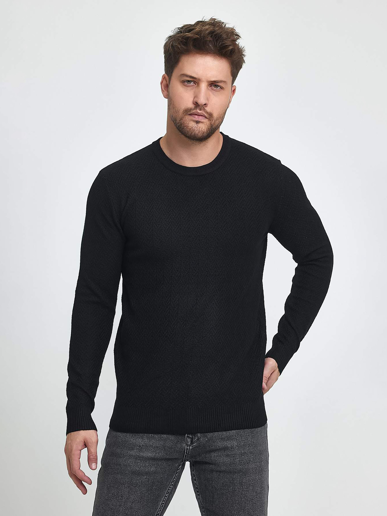 Джемпер Trend Collection модель TC9917BlackSVTRMN Фото