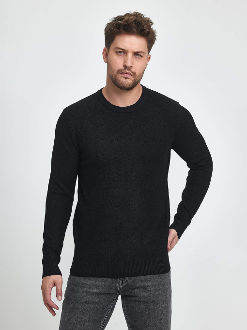 Джемпер Trend Collection модель TC9917BlackSVTRMN Фото