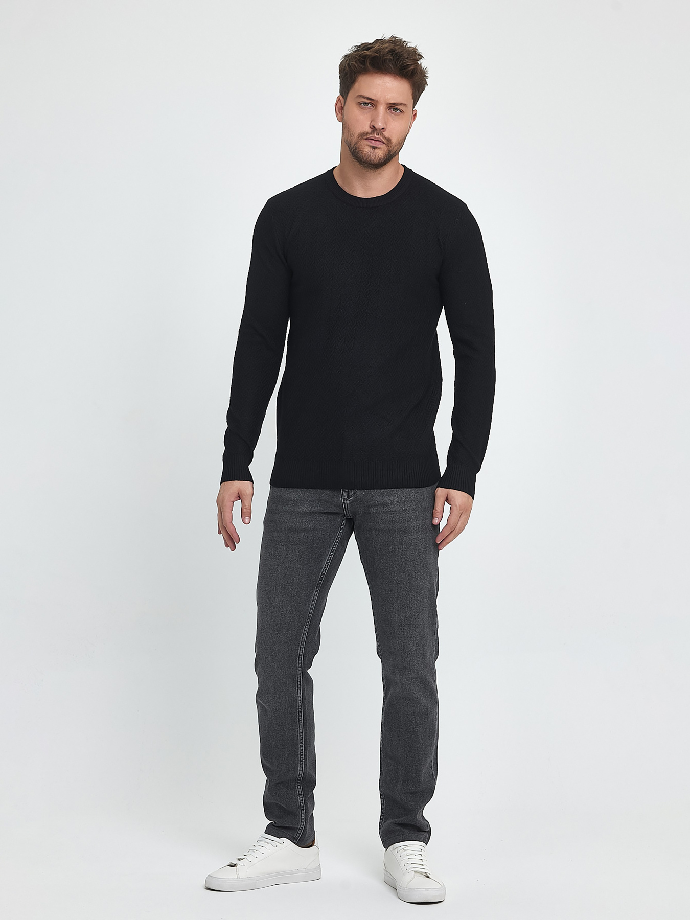 Джемпер Trend Collection модель TC9917BlackSVTRMN Фото