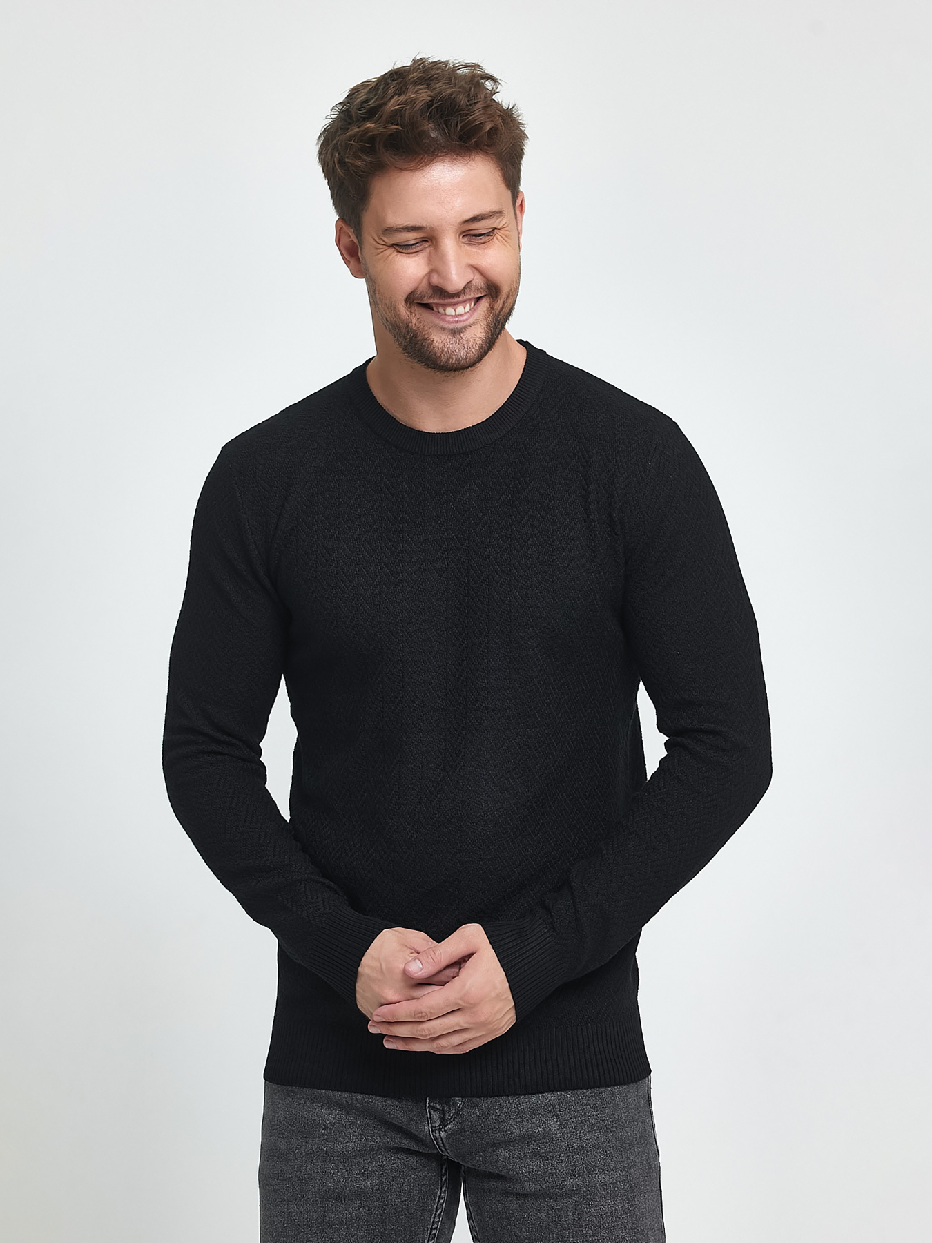 Джемпер Trend Collection модель TC9917BlackSVTRMN Фото