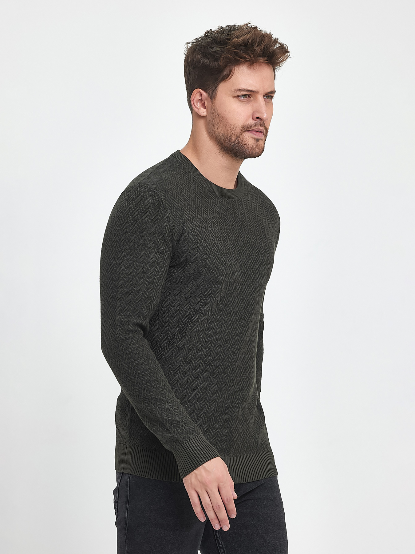 Джемпер Trend Collection модель TC9916GreenSVTRMN Джемпер Trend Collection модель TC9916GreenSVTRMN Фото