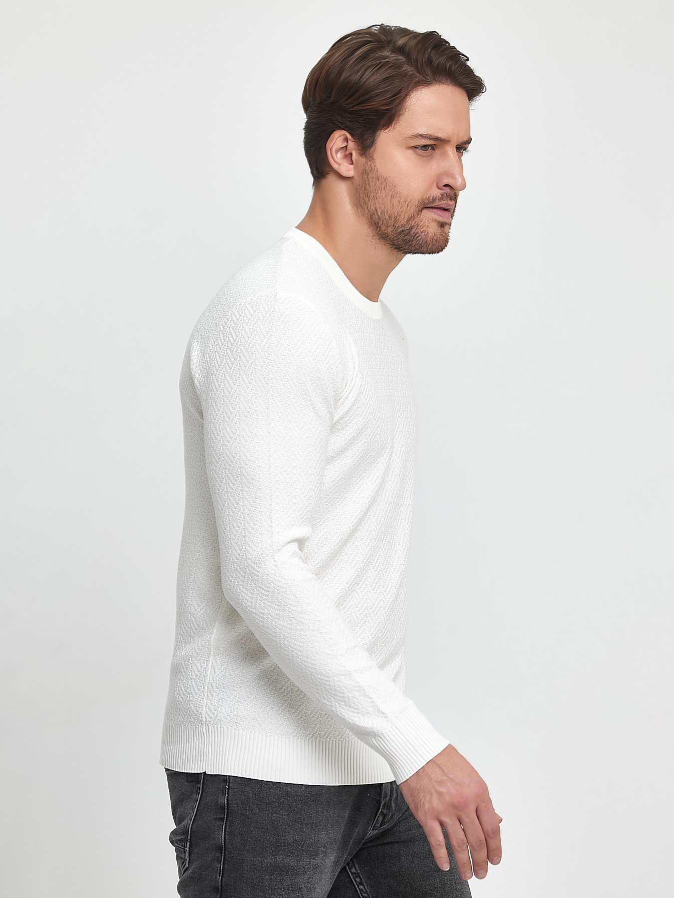 Джемпер Trend Collection модель TC9915WhiteSVTRMN Фото