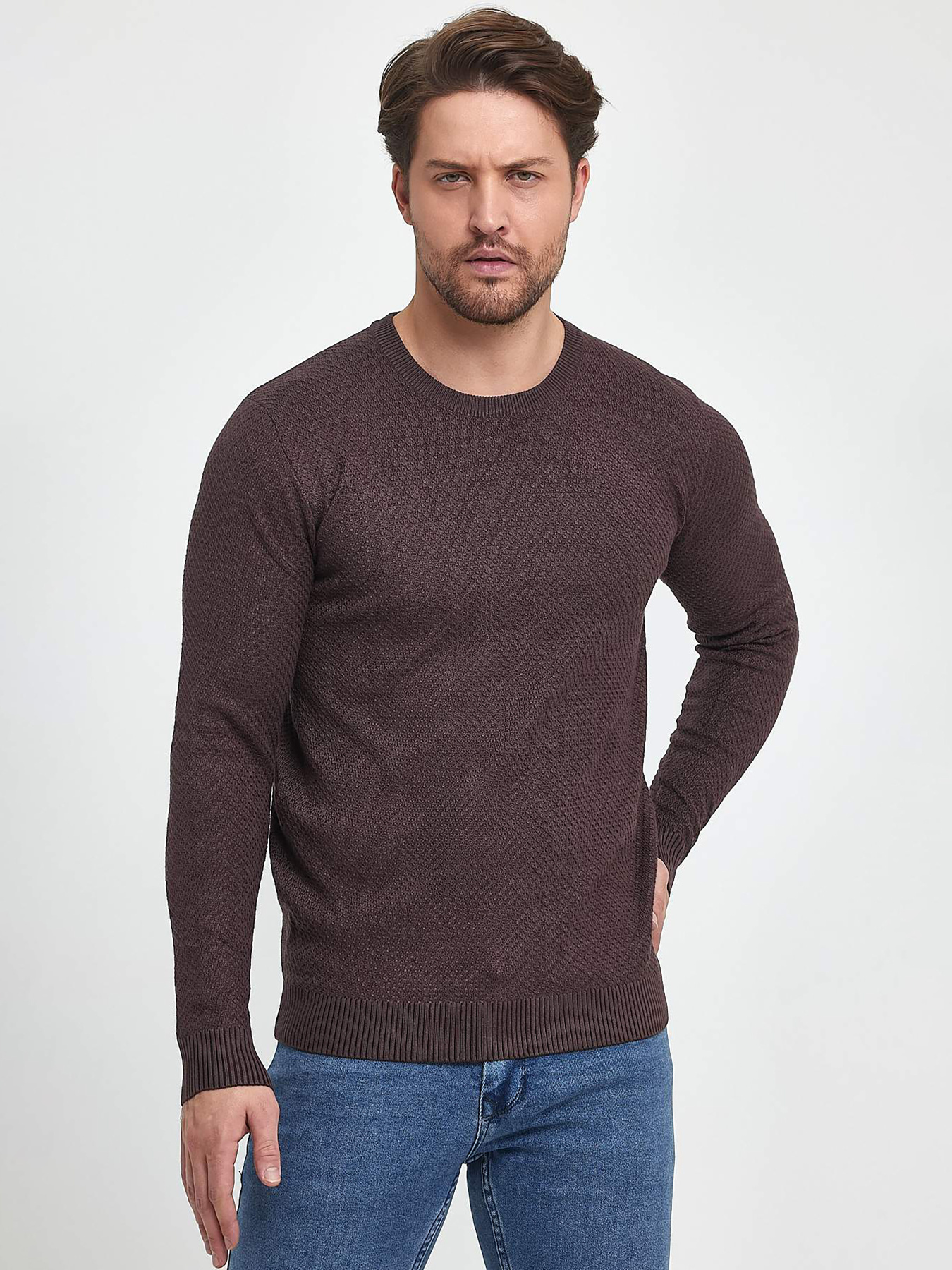 Джемпер Trend Collection модель TC9912BrownSVTRMN Джемпер Trend Collection модель TC9912BrownSVTRMN Фото