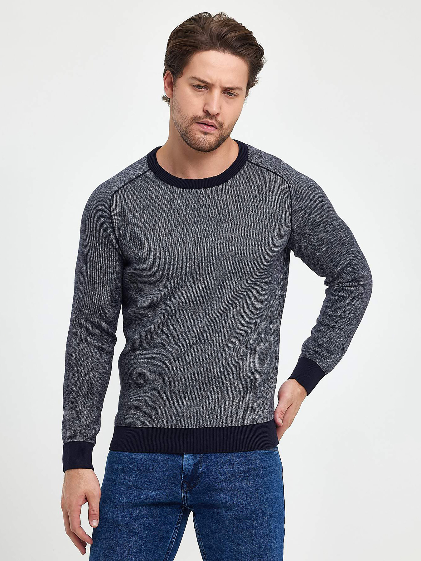 Джемпер Trend Collection модель TC9893BlueGreySVTRMN Фото
