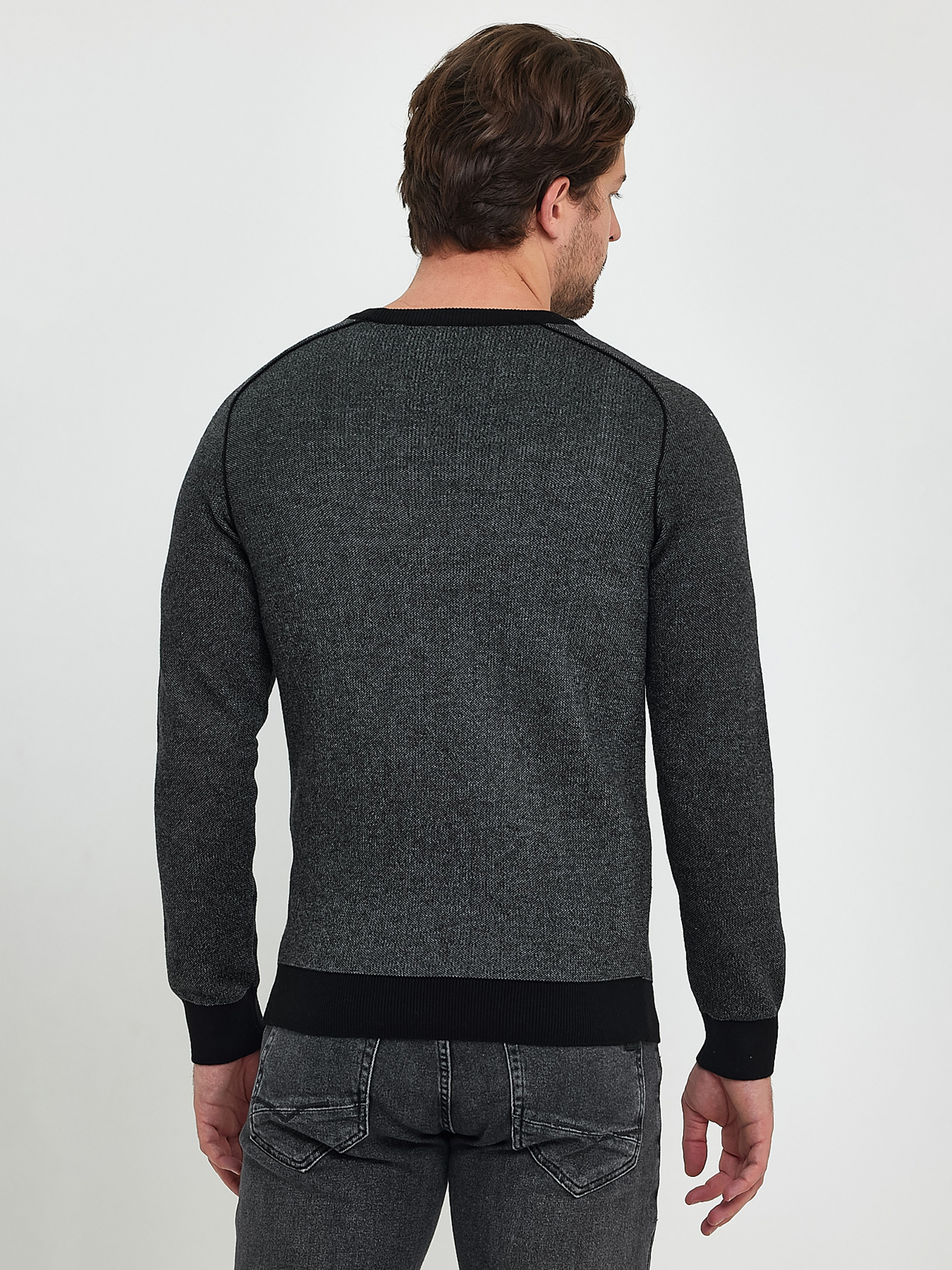 Джемпер Trend Collection модель TC9892BlackGreySVTRMN Фото