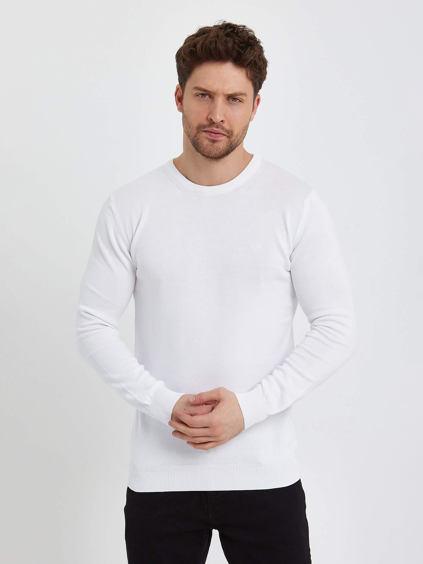 Джемпер Trend Collection модель TC9778WhiteSVTRMN Фото