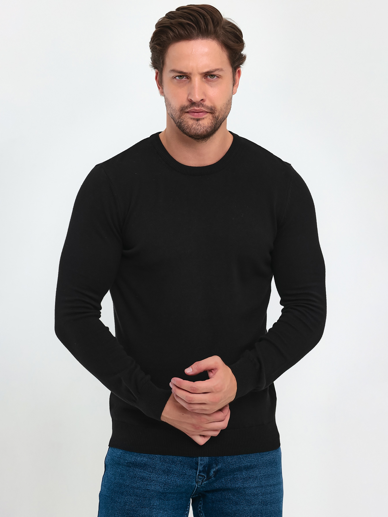 Джемпер Trend Collection модель TC9618BlackSVTRMN Джемпер Trend Collection модель TC9618BlackSVTRMN Фото