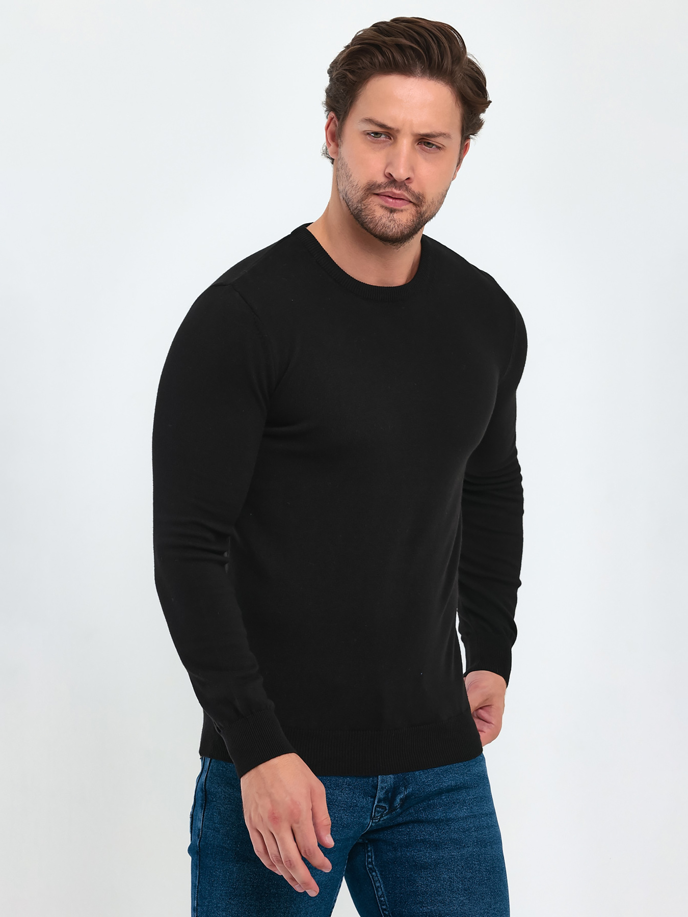 Джемпер Trend Collection модель TC9618BlackSVTRMN Джемпер Trend Collection модель TC9618BlackSVTRMN Фото