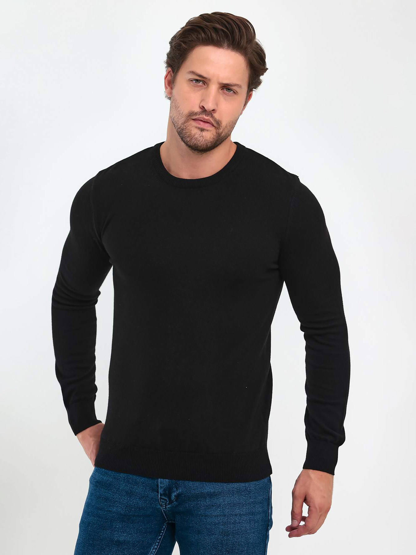 Джемпер Trend Collection модель TC9618BlackSVTRMN Джемпер Trend Collection модель TC9618BlackSVTRMN Фото