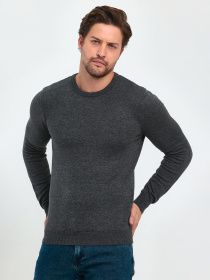 Джемпер Trend Collection модель TC9614LightGreySVTRMN Фото