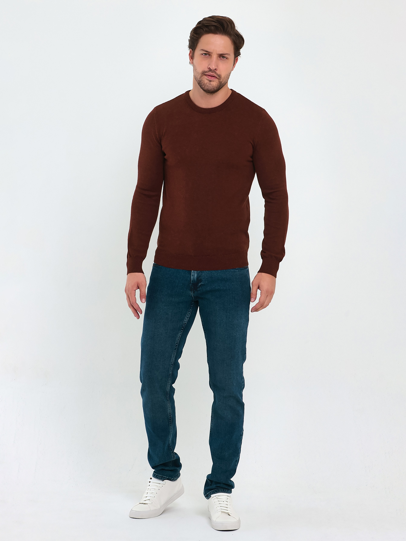 Джемпер Trend Collection модель TC9612DarkBrownSVTRMN Джемпер Trend Collection модель TC9612DarkBrownSVTRMN Фото