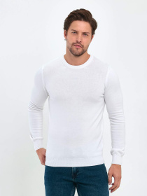 Джемпер Trend Collection модель TC9610WhiteSVTRMN Джемпер Trend Collection модель TC9610WhiteSVTRMN Фото