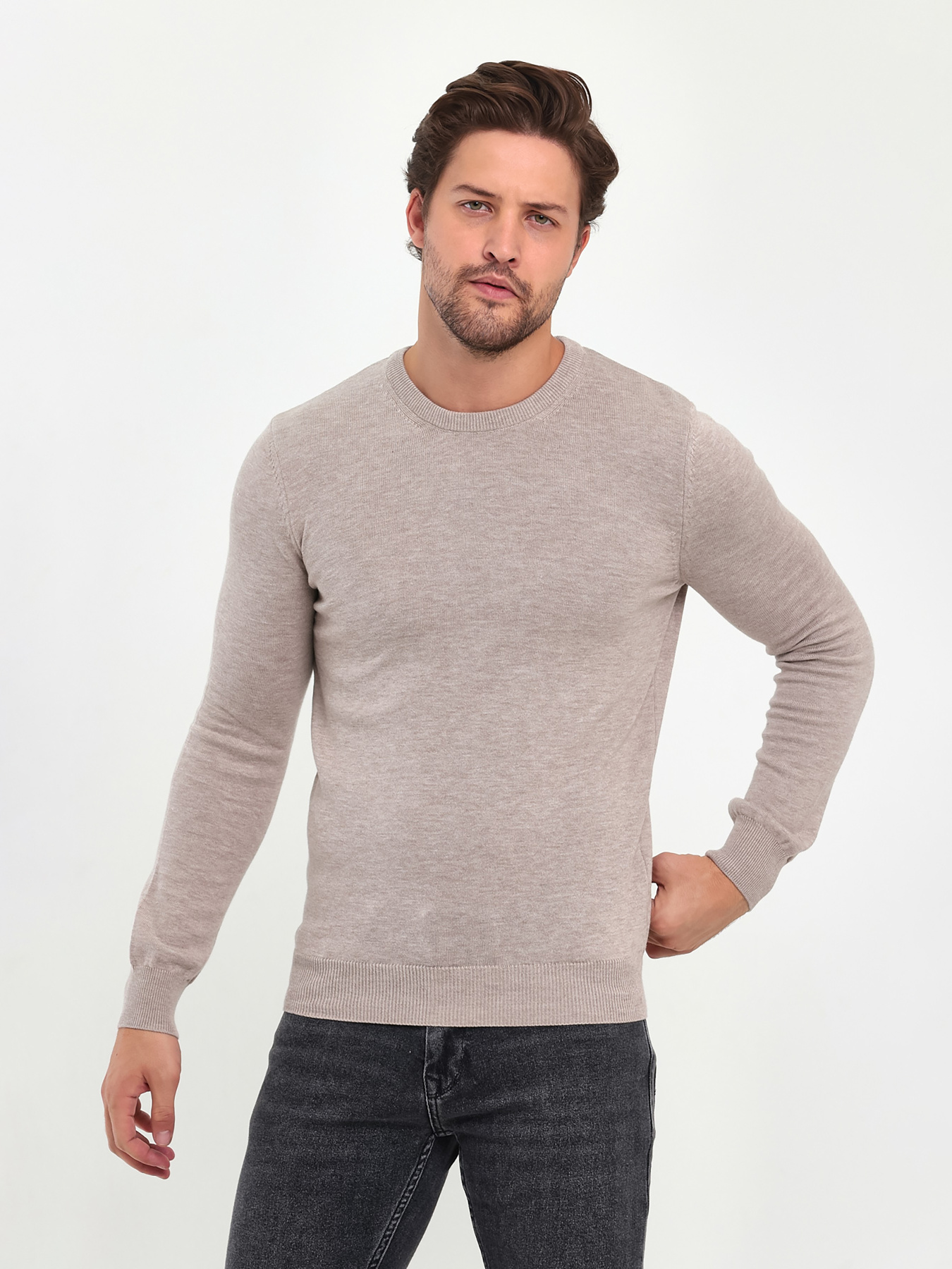 Джемпер Trend Collection модель TC9609BeigeSVTRMN Фото