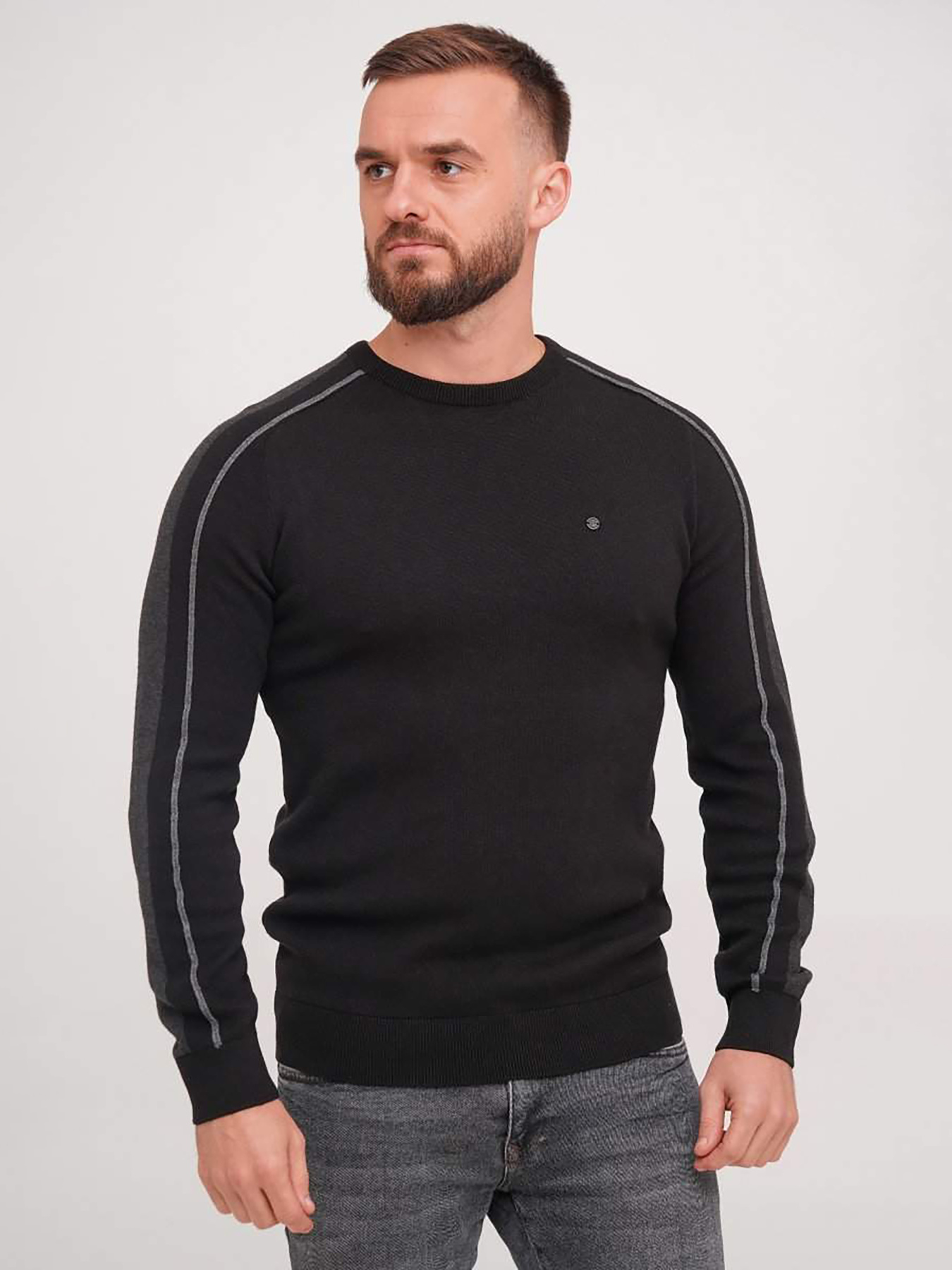 Джемпер Trend Collection модель TC7241BlackGreySVTRMN Фото