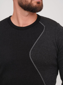 Джемпер Trend Collection модель TC7239BlackGreySVTRMN Фото