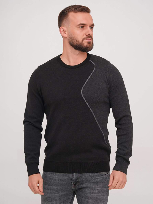 Джемпер Trend Collection модель TC7239BlackGreySVTRMN Джемпер Trend Collection модель TC7239BlackGreySVTRMN Фото