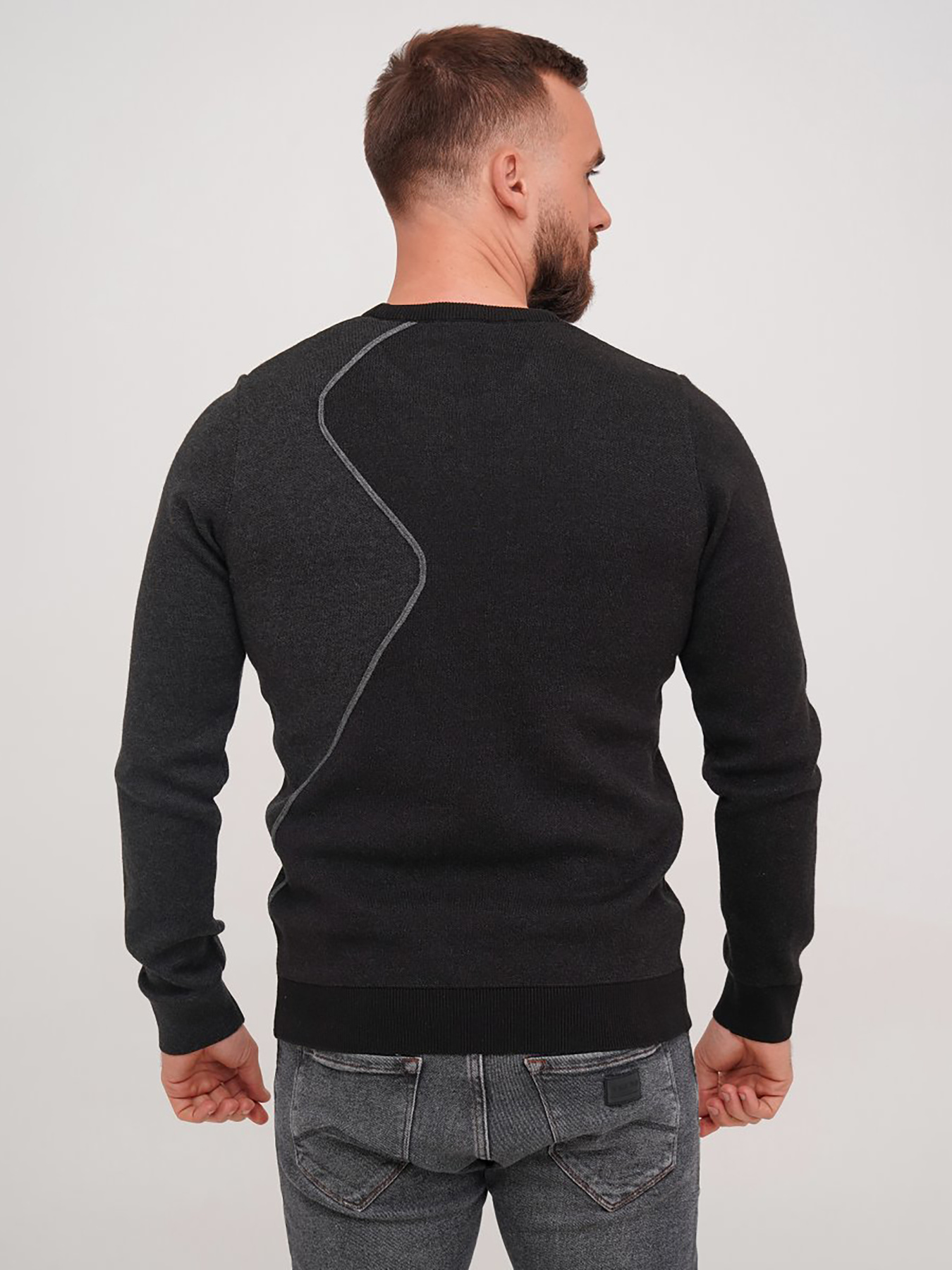 Джемпер Trend Collection модель TC7239BlackGreySVTRMN Джемпер Trend Collection модель TC7239BlackGreySVTRMN Фото