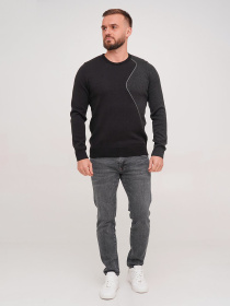 Джемпер Trend Collection модель TC7239BlackGreySVTRMN Джемпер Trend Collection модель TC7239BlackGreySVTRMN Фото