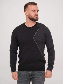 Джемпер Trend Collection модель TC7239BlackGreySVTRMN Джемпер Trend Collection модель TC7239BlackGreySVTRMN Фото