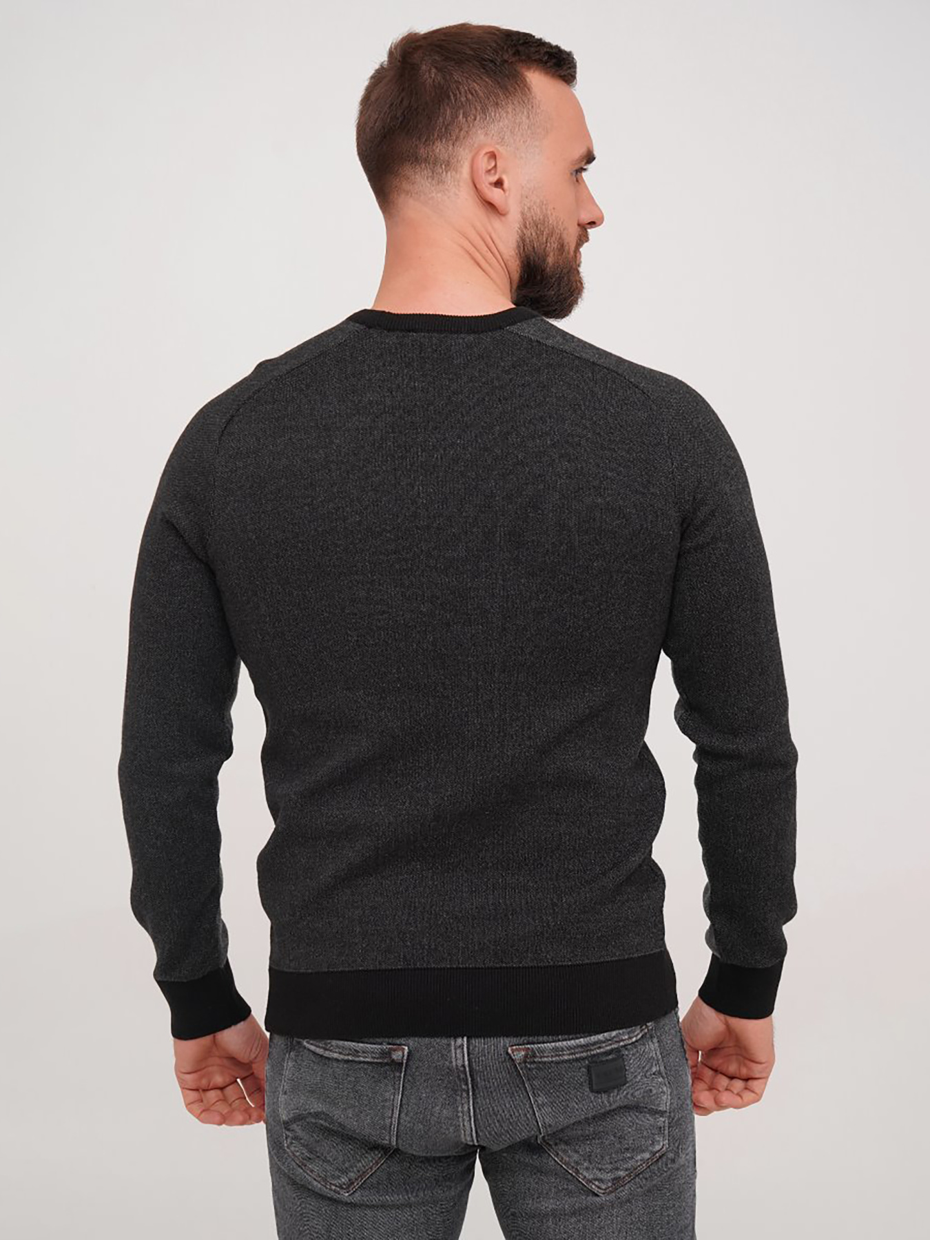 Джемпер Trend Collection модель TC7238BlackGreySVTRMN Фото