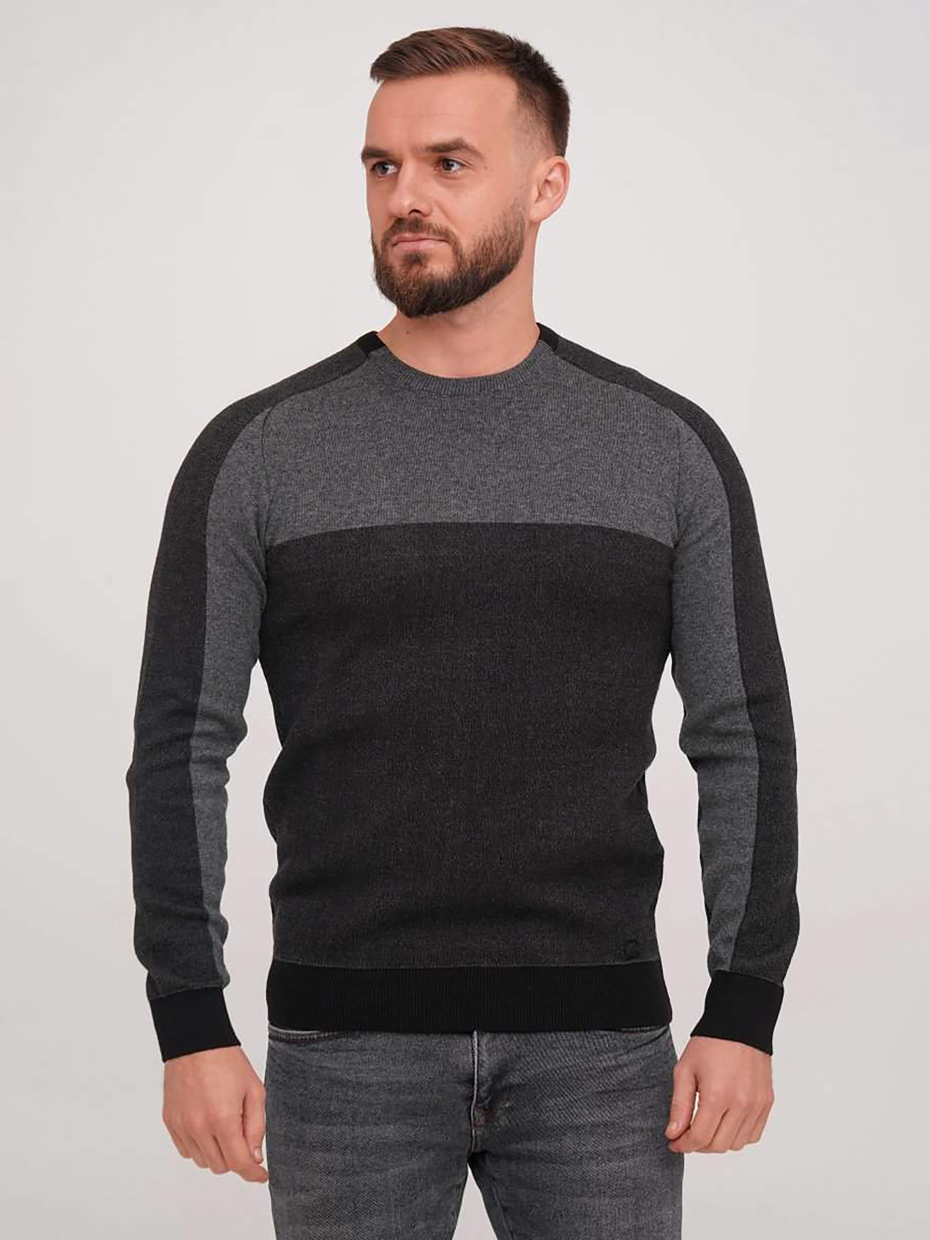 Джемпер Trend Collection модель TC7238BlackGreySVTRMN Фото