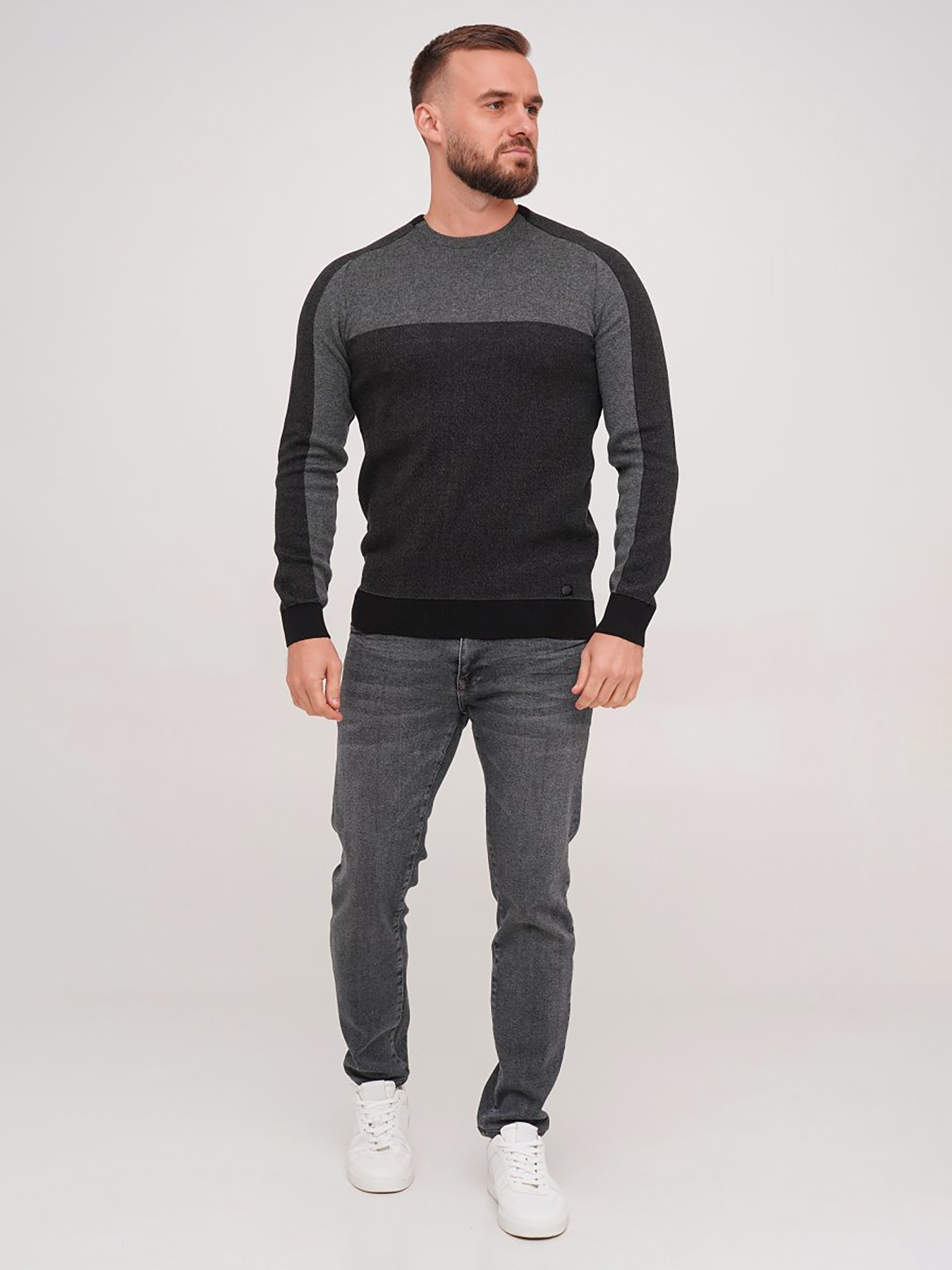 Джемпер Trend Collection модель TC7238BlackGreySVTRMN Джемпер Trend Collection модель TC7238BlackGreySVTRMN Фото