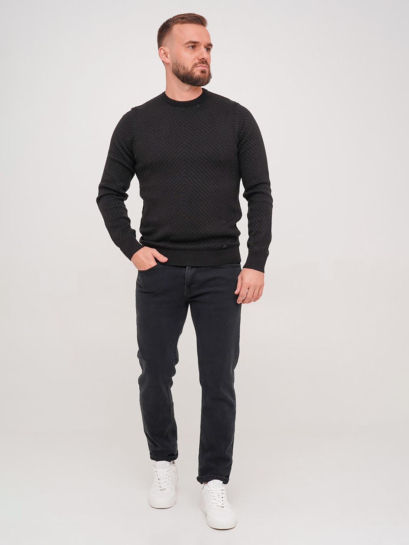 Джемпер Trend Collection модель TC7197BlackSVTRMN Фото