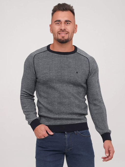 Джемпер Trend Collection модель TC6862GreyBlueSVTRMN Джемпер Trend Collection модель TC6862GreyBlueSVTRMN Фото
