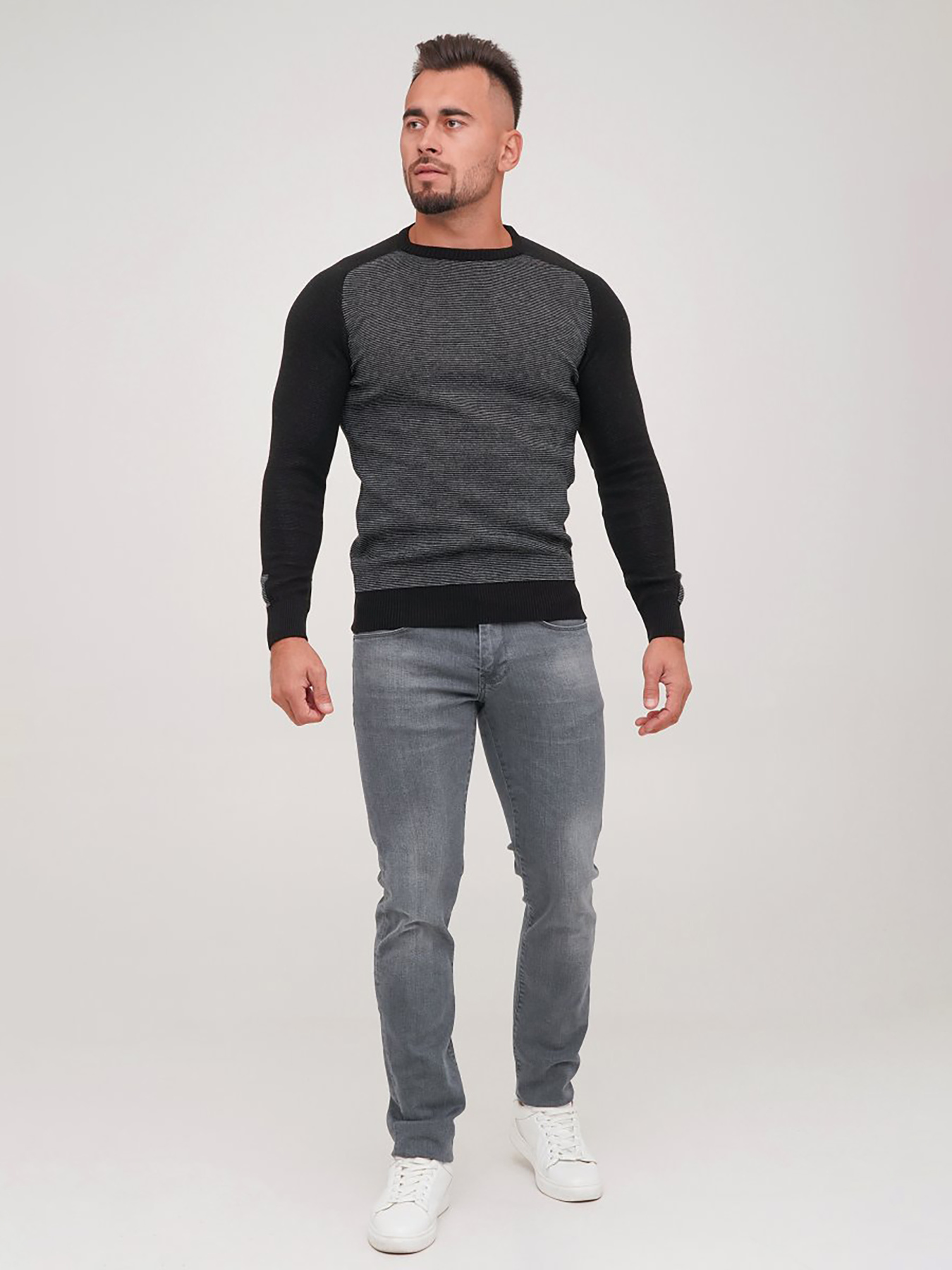 Джемпер Trend Collection модель TC6813BlackGreySVTRMN Фото