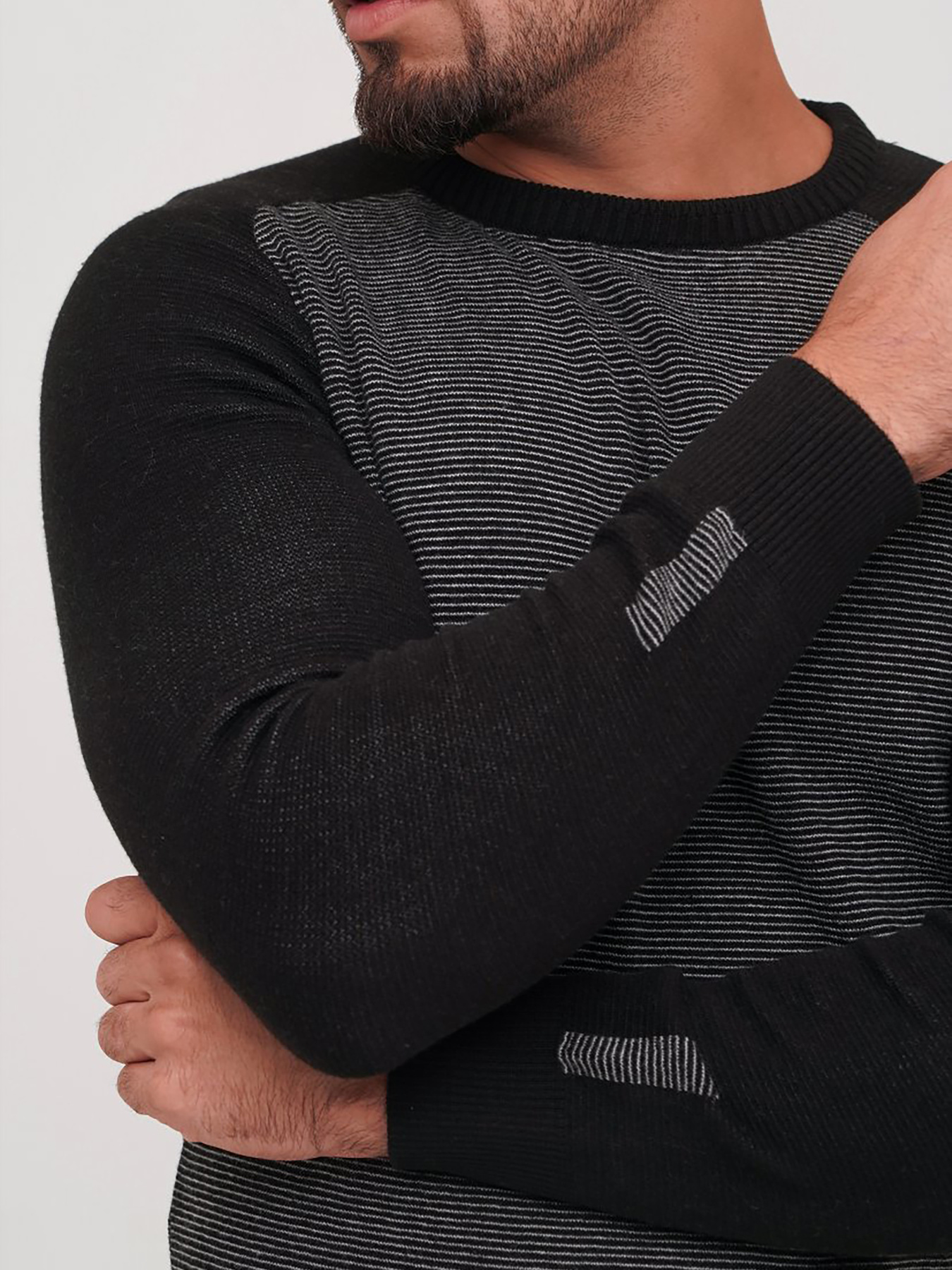 Джемпер Trend Collection модель TC6813BlackGreySVTRMN Фото