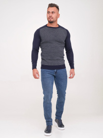 Джемпер Trend Collection модель TC6812GreyBlueSVTRMN Джемпер Trend Collection модель TC6812GreyBlueSVTRMN Фото