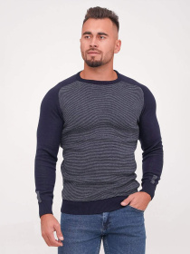 Джемпер Trend Collection модель TC6812GreyBlueSVTRMN Джемпер Trend Collection модель TC6812GreyBlueSVTRMN Фото